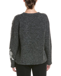 Picadilly Picadilly Floral Sequin Wool-Blend Sweater
