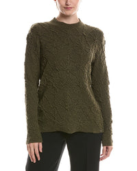 Picadilly Funnel Neck Textured Wool-Blend Sweater