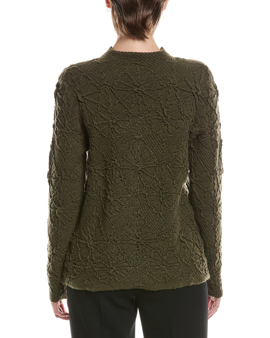 Picadilly Funnel Neck Textured Wool-Blend Sweater