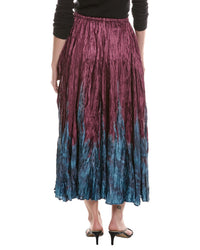 Picadilly Picadilly Printed Crinkled Long Skirt