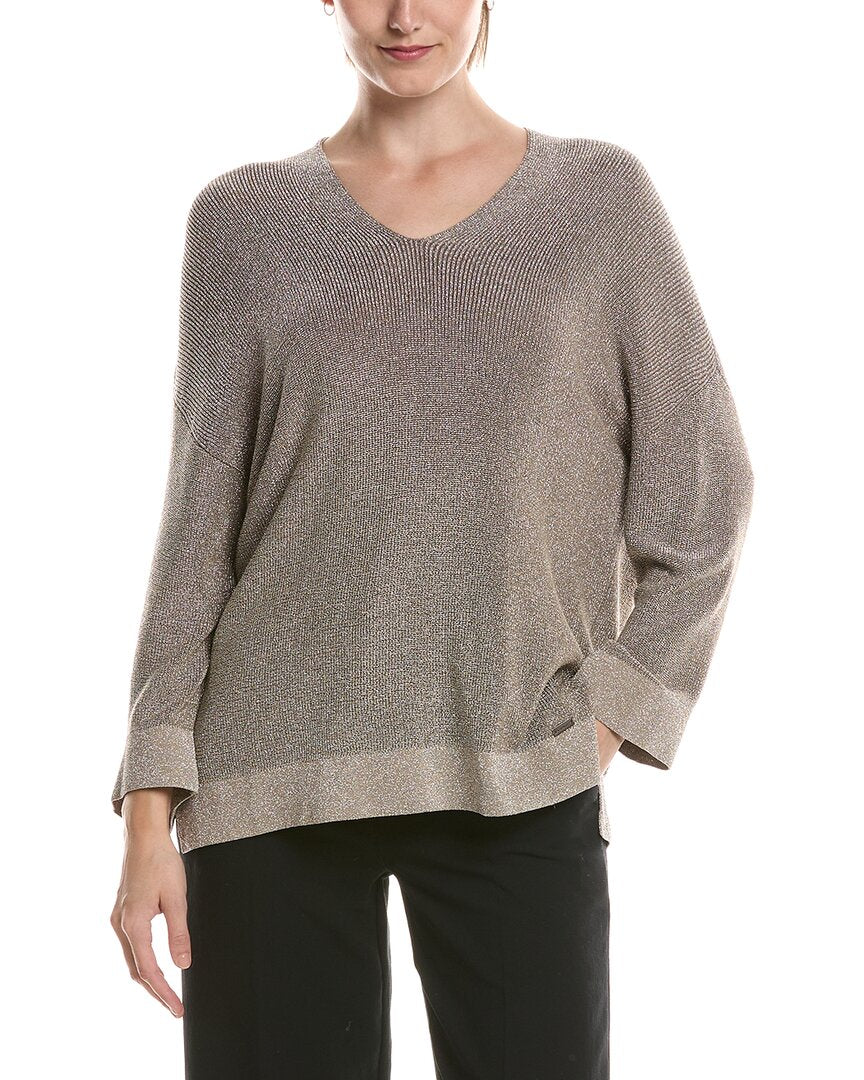 Picadilly V-Neck Metallic Top
