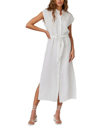 Bella Dahl Bella Dahl Linen Button Front Midi Dress