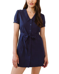 Bella Dahl Bella Dahl Seamed Puritan Collar Mini Dress