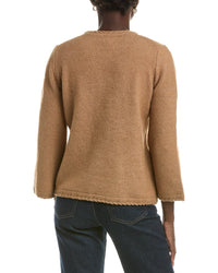Anne Klein Braid Trim Wool-Blend Sweater