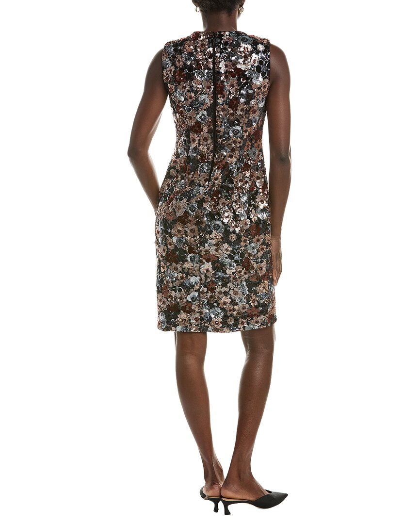 Anne Klein Classic Sheath Floral Sequin Dress