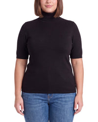 Anne Klein Plus Half Sleeve Turtleneck Top
