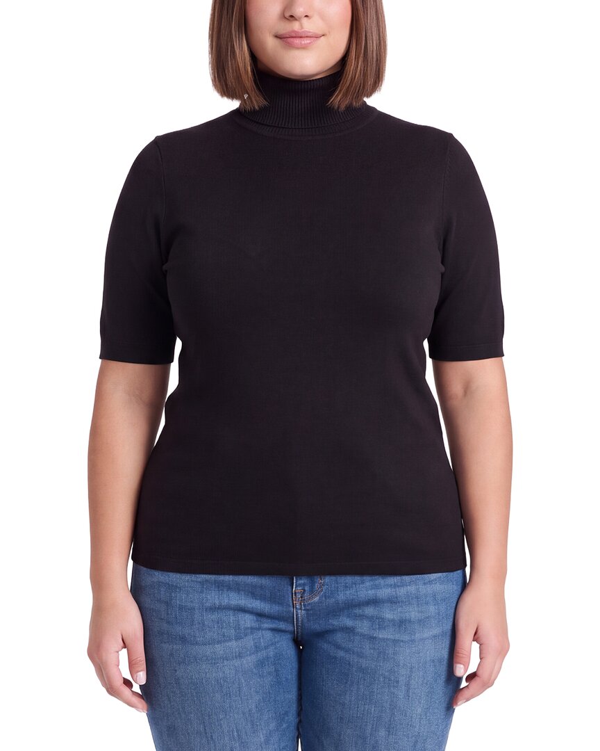 Anne Klein Plus Half Sleeve Turtleneck Top