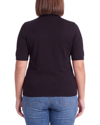 Anne Klein Plus Half Sleeve Turtleneck Top