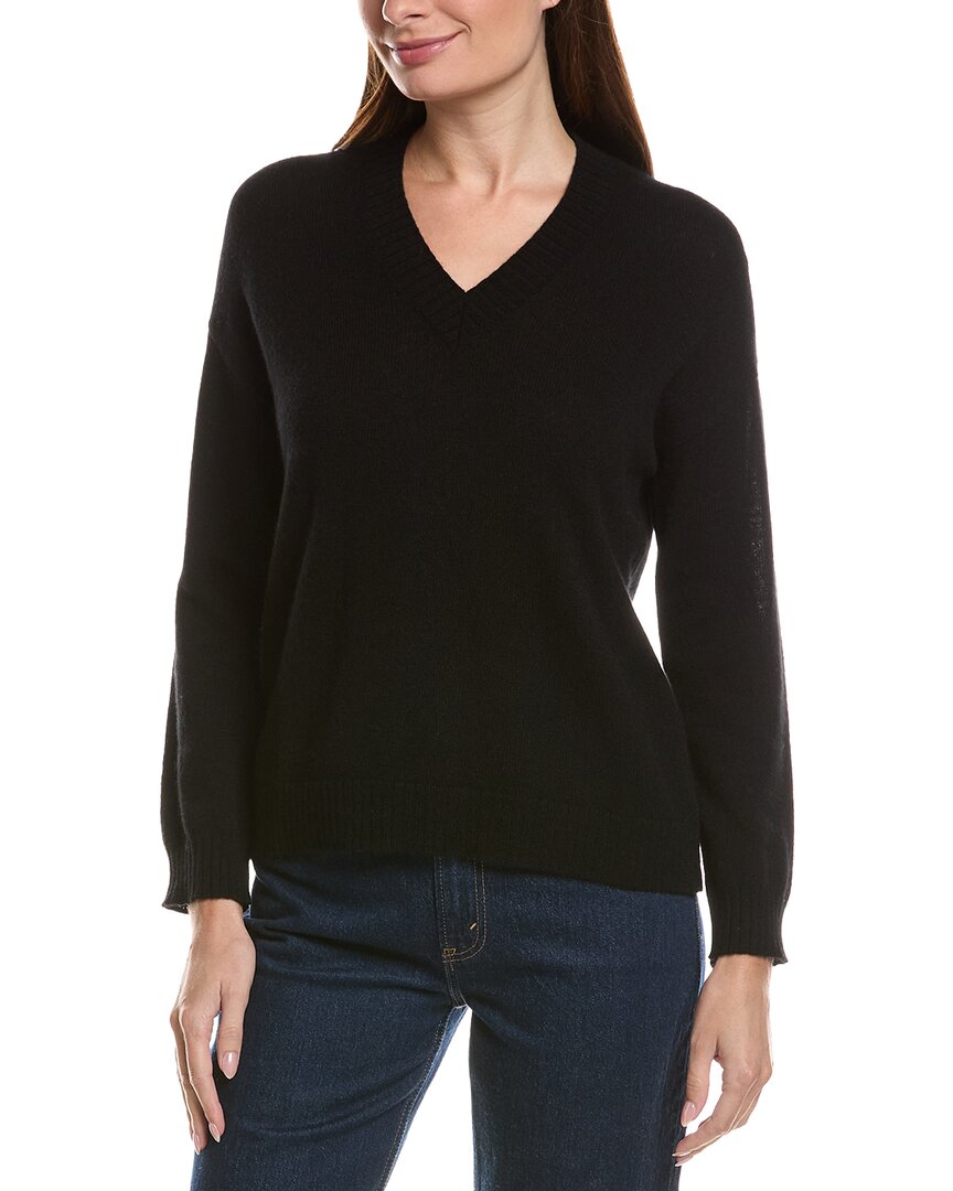 Hannah Rose Hannah Rose Basic V-Neck 100% Cashmere Sweater