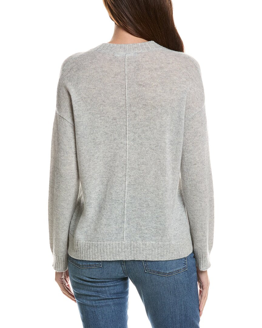 Hannah Rose Hannah Rose Basic V-Neck 100% Cashmere Sweater