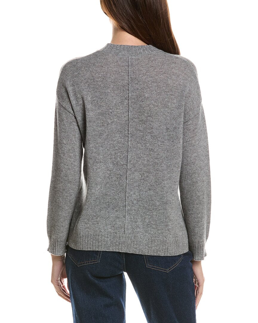 Hannah Rose Hannah Rose Basic V-Neck 100% Cashmere Sweater