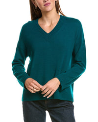 Hannah Rose Hannah Rose Basic V-Neck 100% Cashmere Sweater