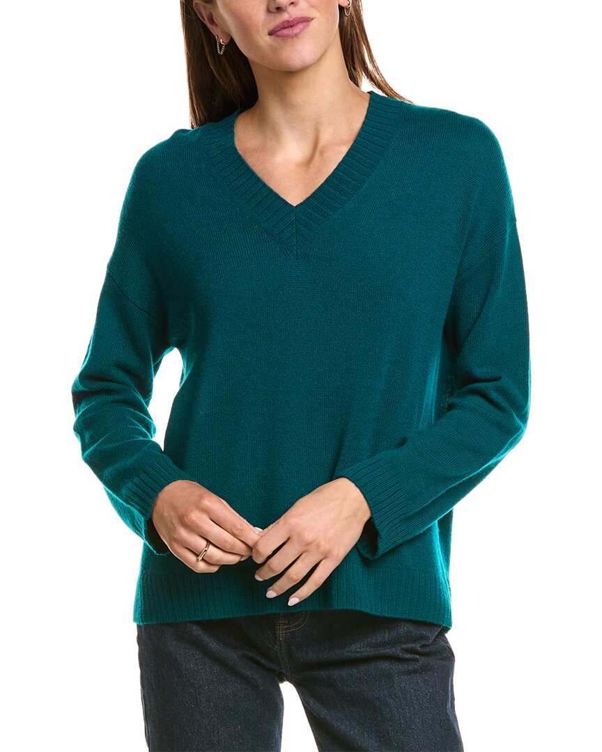 Hannah Rose Hannah Rose Basic V-Neck 100% Cashmere Sweater