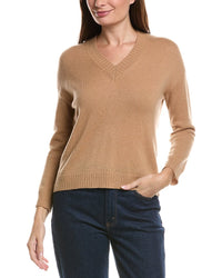 Hannah Rose Hannah Rose Basic V-Neck 100% Cashmere Sweater