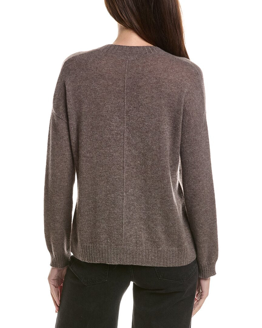 Hannah Rose Hannah Rose Basic V-Neck 100% Cashmere Sweater