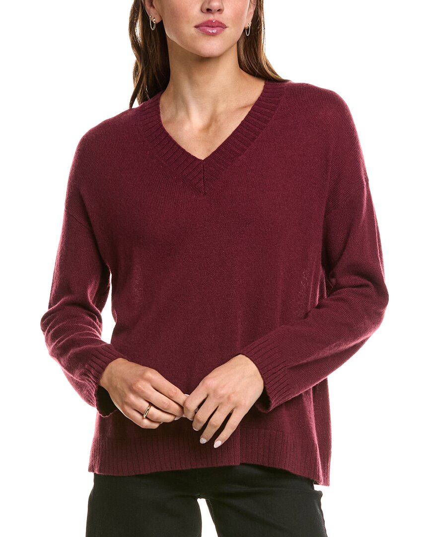 Hannah Rose Hannah Rose Basic V-Neck 100% Cashmere Sweater