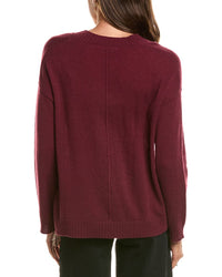 Hannah Rose Hannah Rose Basic V-Neck 100% Cashmere Sweater