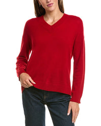 Hannah Rose Hannah Rose Basic V-Neck 100% Cashmere Sweater
