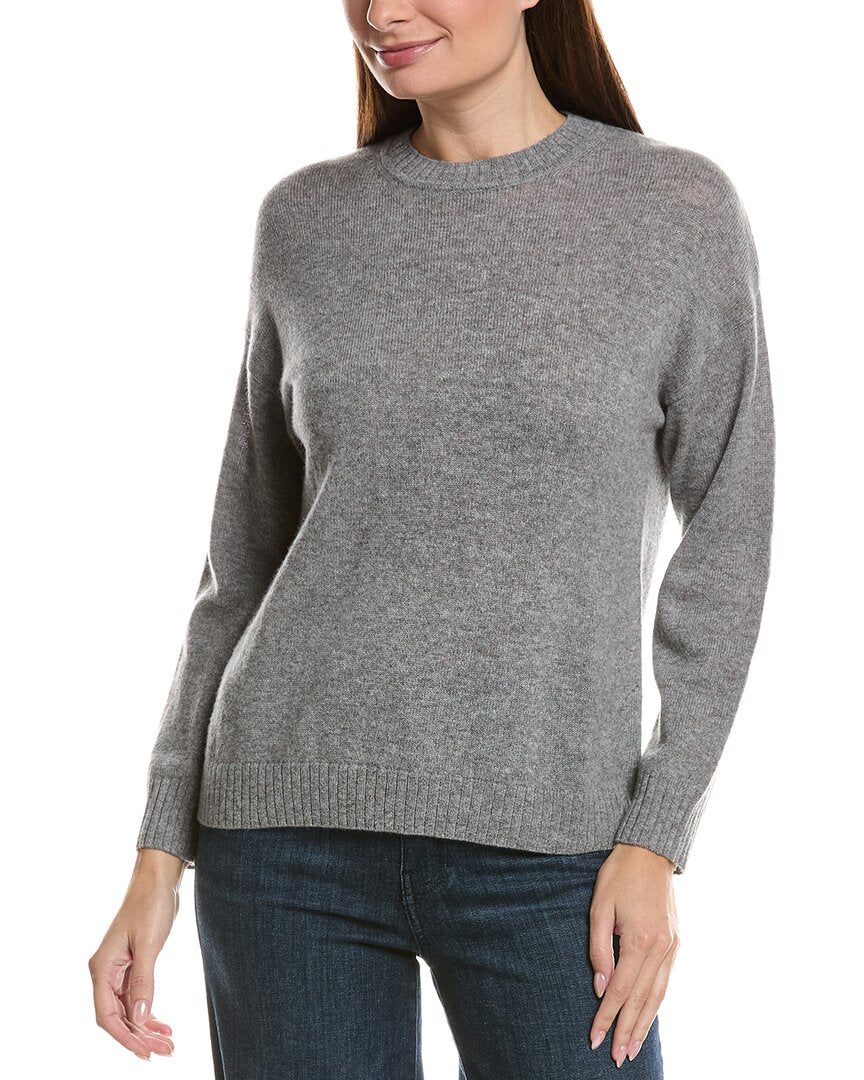 Hannah Rose Hannah Rose Basic Crewneck 100% Cashmere Sweater