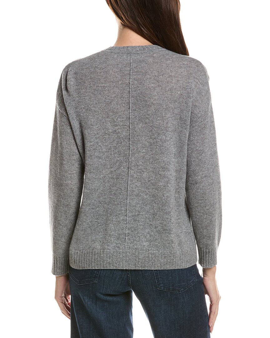 Hannah Rose Hannah Rose Basic Crewneck 100% Cashmere Sweater