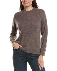 Hannah Rose Basic Crewneck 100% Cashmere Sweater