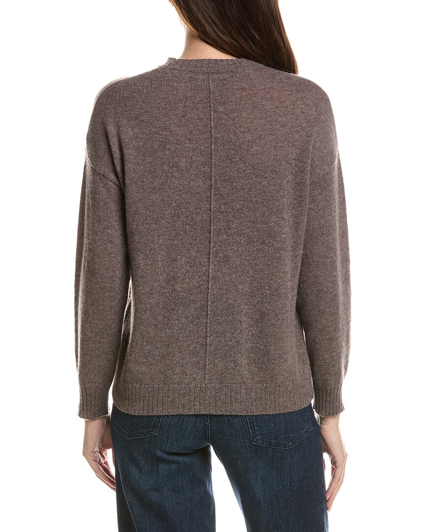 Hannah Rose Basic Crewneck 100% Cashmere Sweater