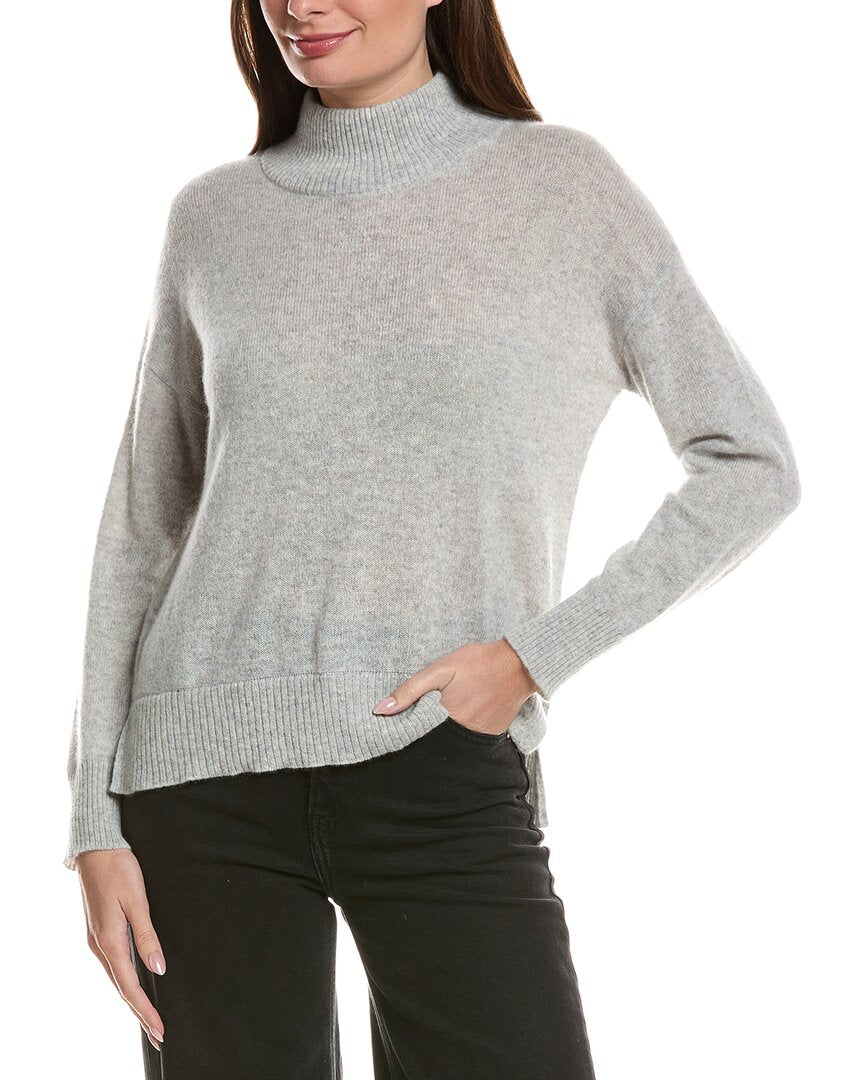 Hannah Rose Hannah Rose Basic Mock Neck 100% Cashmere Sweater