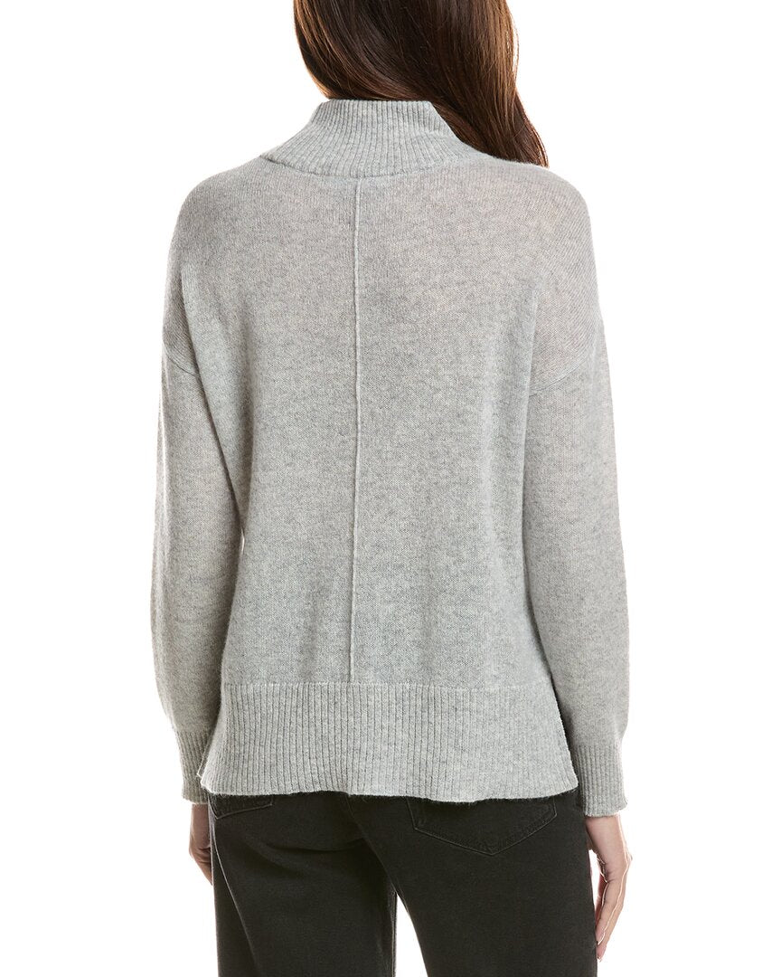 Hannah Rose Hannah Rose Basic Mock Neck 100% Cashmere Sweater