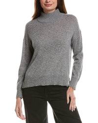 Hannah Rose Hannah Rose Basic Mock Neck 100% Cashmere Sweater