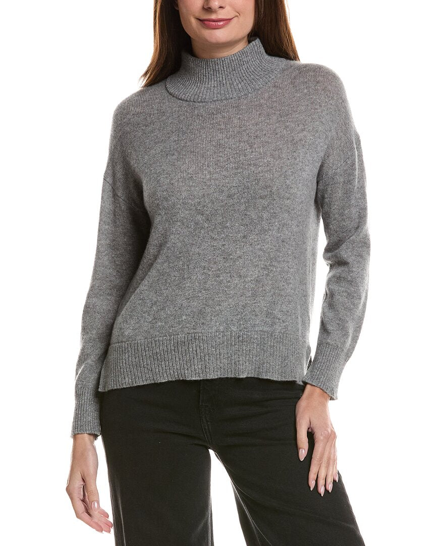 Hannah Rose Hannah Rose Basic Mock Neck 100% Cashmere Sweater