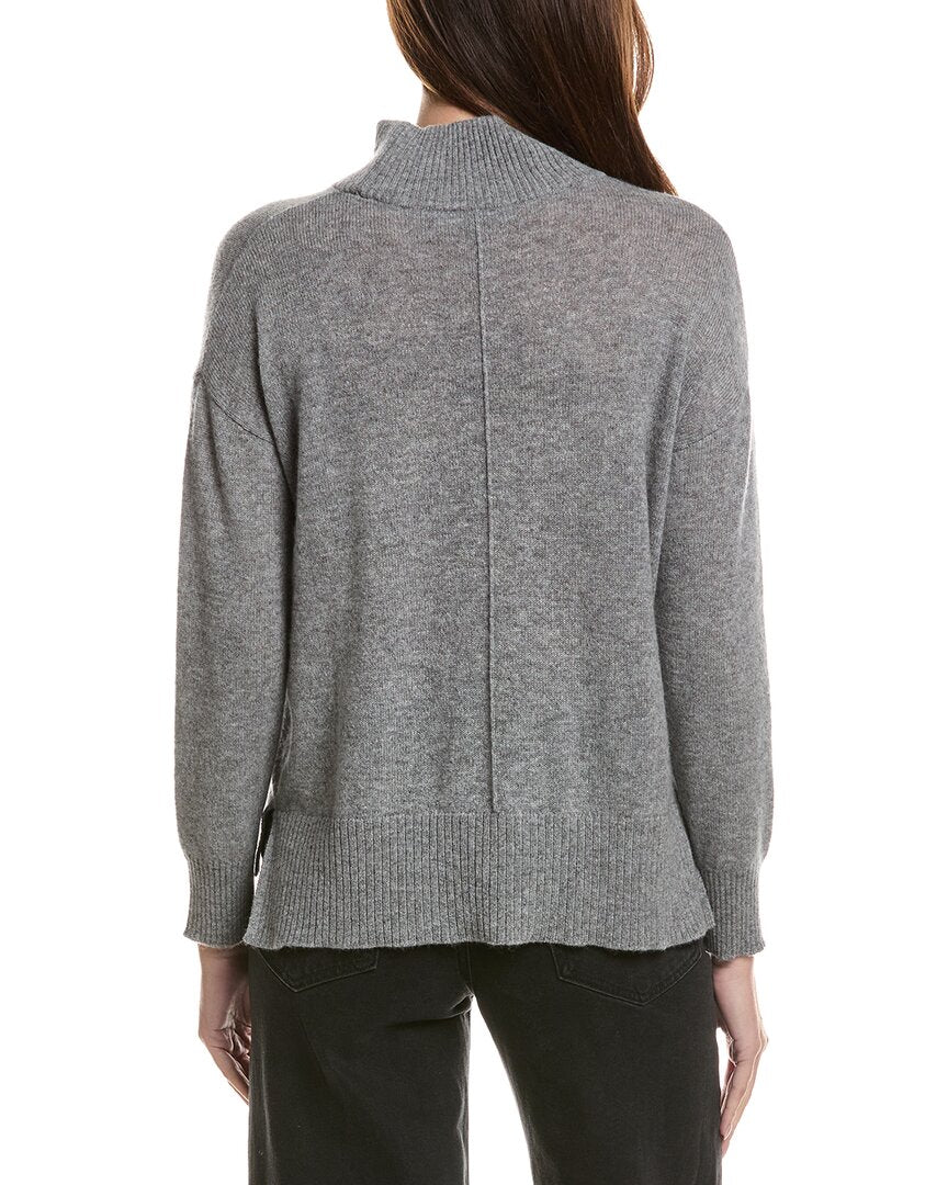 Hannah Rose Hannah Rose Basic Mock Neck 100% Cashmere Sweater