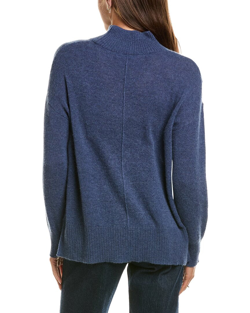 Hannah Rose Hannah Rose Basic 100% Cashmere Mock Neck Sweater