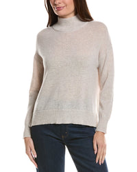 Hannah Rose Hannah Rose Basic Mock Neck 100% Cashmere Sweater
