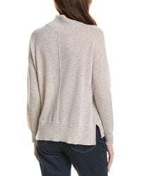Hannah Rose Hannah Rose Basic Mock Neck 100% Cashmere Sweater