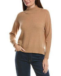 Hannah Rose Hannah Rose Basic Mock Neck 100% Cashmere Sweater