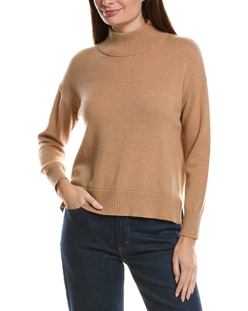Hannah Rose Hannah Rose Basic Mock Neck 100% Cashmere Sweater