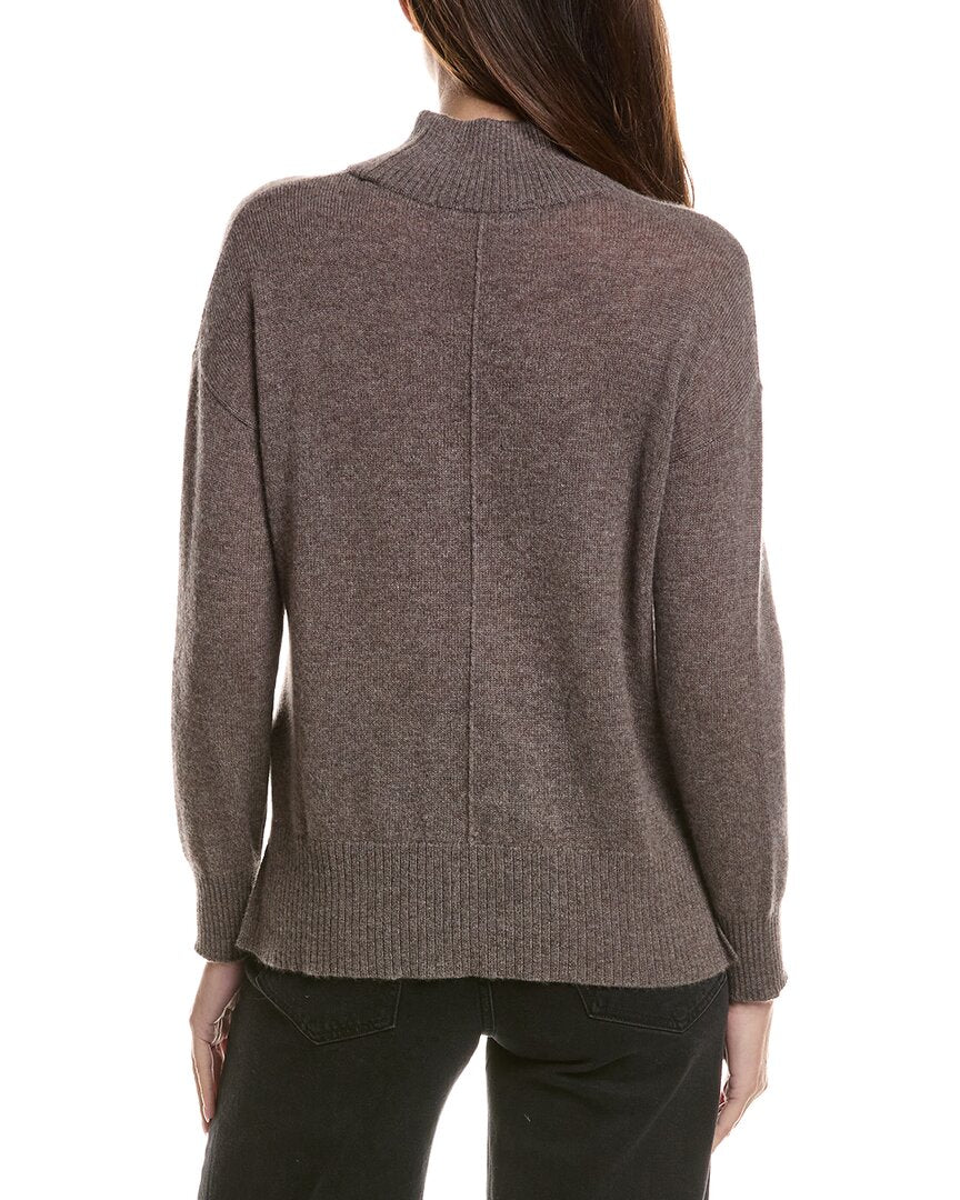 Hannah Rose Hannah Rose Basic Mock Neck 100% Cashmere Sweater
