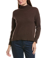 Hannah Rose Hannah Rose Basic Mock Neck 100% Cashmere Sweater