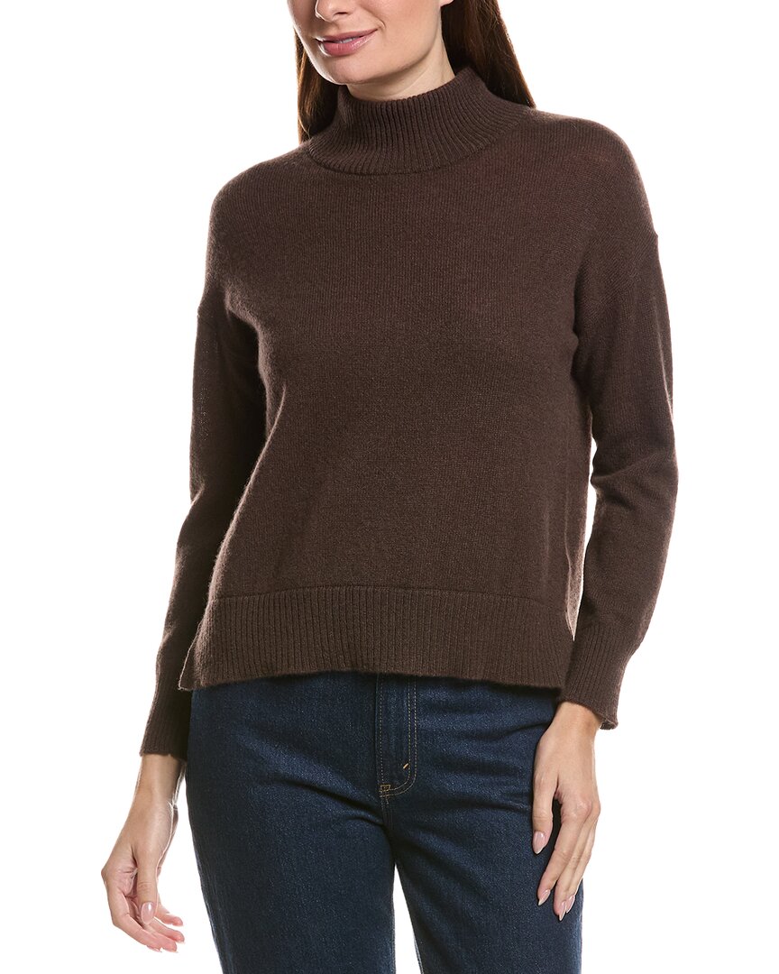 Hannah Rose Hannah Rose Basic Mock Neck 100% Cashmere Sweater