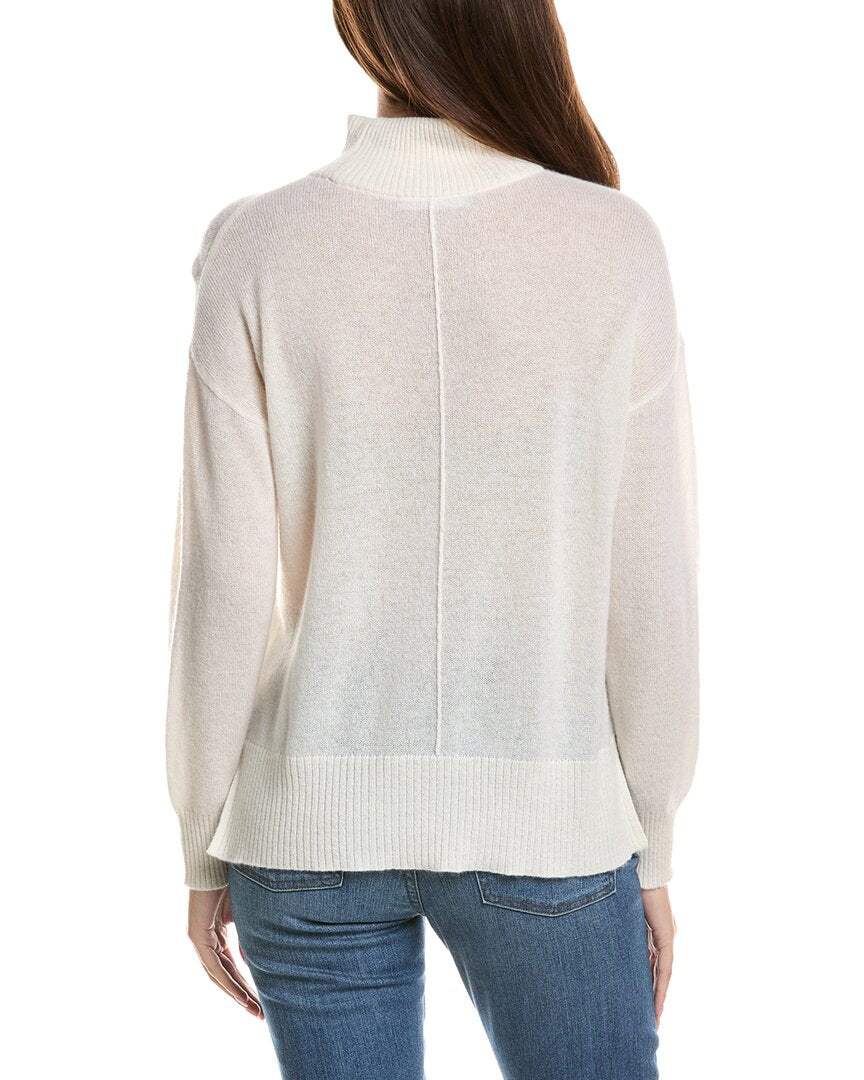 Hannah Rose Hannah Rose Basic Mock Neck 100% Cashmere Sweater
