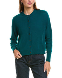 Hannah Rose Hannah Rose Drop-Shoulder 100% Cashmere Cardigan
