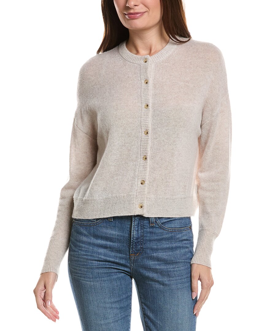 Hannah Rose Hannah Rose Drop-Shoulder 100% Cashmere Cardigan