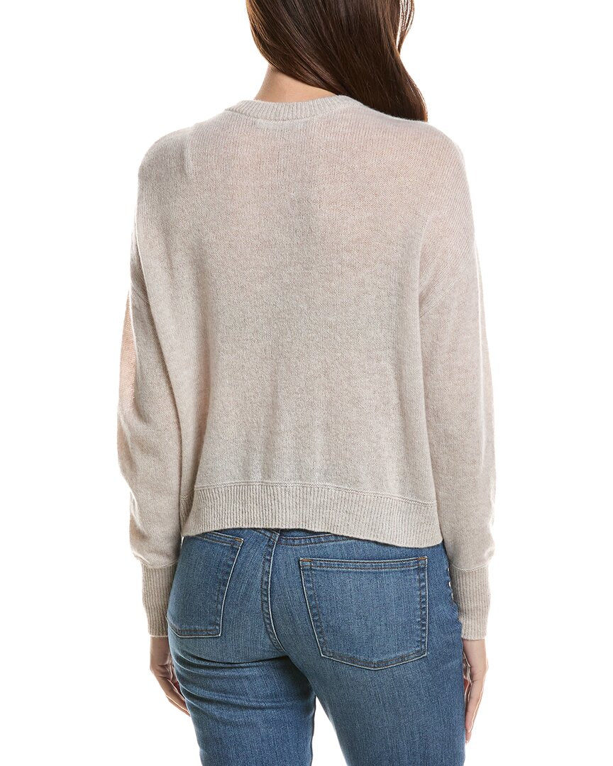 Hannah Rose Hannah Rose Drop-Shoulder 100% Cashmere Cardigan