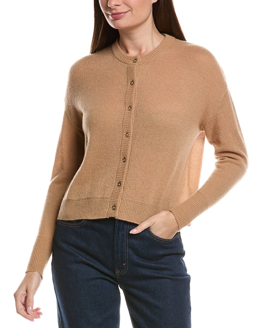 Hannah Rose Hannah Rose Drop-Shoulder 100% Cashmere Cardigan