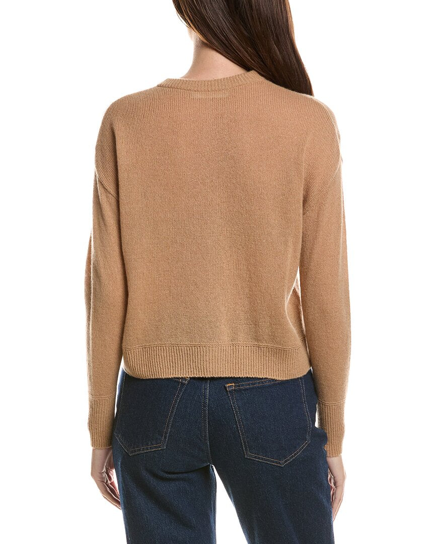 Hannah Rose Hannah Rose Drop-Shoulder 100% Cashmere Cardigan