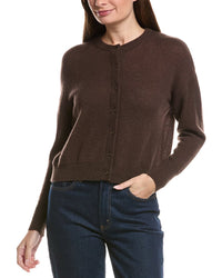 Hannah Rose Hannah Rose Drop-Shoulder 100% Cashmere Cardigan