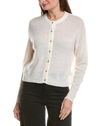 Hannah Rose Hannah Rose Drop-Shoulder 100% Cashmere Cardigan