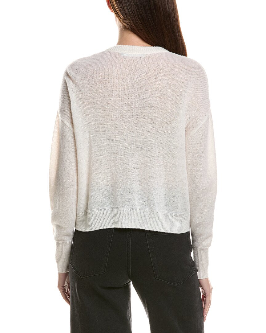 Hannah Rose Hannah Rose Drop-Shoulder 100% Cashmere Cardigan