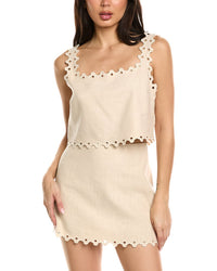 LUXE ALWAYS Luxe Always Linen-Blend Top