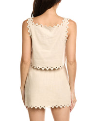 LUXE ALWAYS Luxe Always Linen-Blend Top